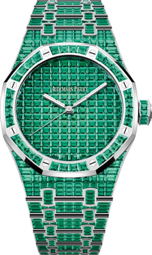 Audemars Piguet Royal Oak Selfwinding Emerald "50th Anniversary" White Gold Green Dial 41mm | 15514BC.EE.1284BC.01