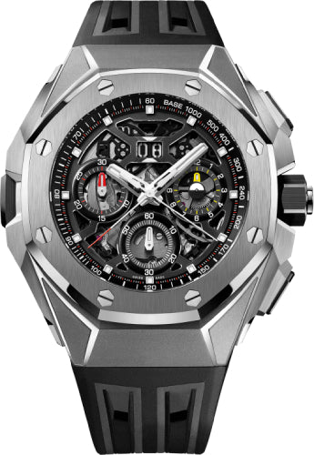 Audemars Piguet Royal Oak Concept Split Second Chronograph 43mm GMT Large Date Titanium Openworked Dial | 26650TI.OO.D013CA.01