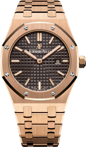 Audemars Piguet Royal Oak Quartz Ladies Rose Gold 33mm Brown Index | 67650OR.OO.1261OR.01