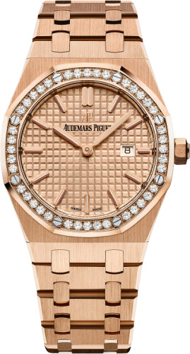 Audemars Piguet Royal Oak Quartz Rose Gold 33mm Diamond Dial | 67651OR.ZZ.1261OR.03