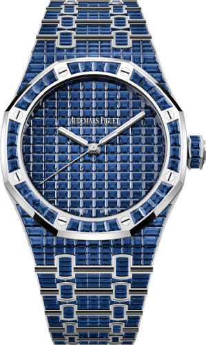 Audemars Piguet Royal Oak Selfwinding Blue Sapphire 41mm "50th Anniversary" White Gold Blue Dial | 15514BC.SS.1284BC.01