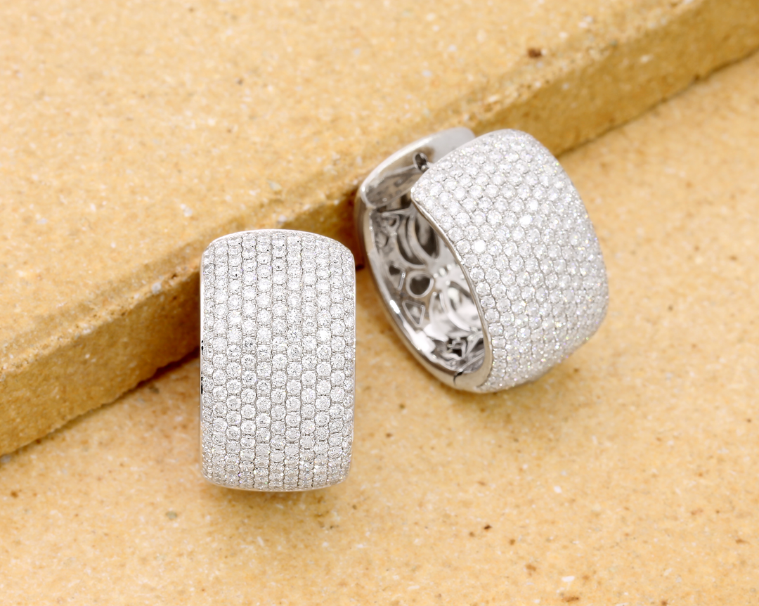 18K White Gold Diamond Earrings