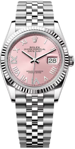 Rolex Datejust 36 Oystersteel White Gold Pink Diamond Set Dial Jublee Bracelet | 126234 | 2026