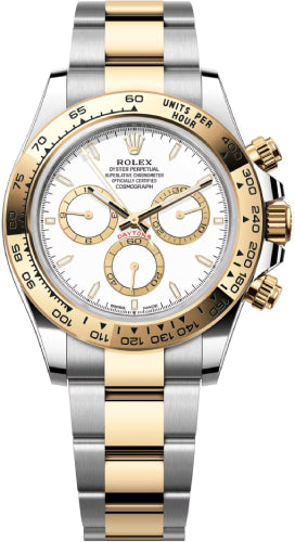 Rolex Yellow Rolesor Cosmograph Daytona Watch - Fixed Bezel - White Index Dial - Oyster Bracelet - 126503 - 2025