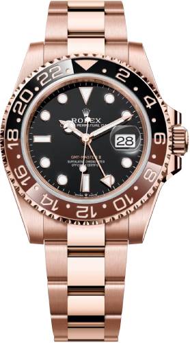 Rolex GMT-Master II "Root Beer" Rose Gold Black Dial Oyster Bracelet - 126715CHNR - 2021