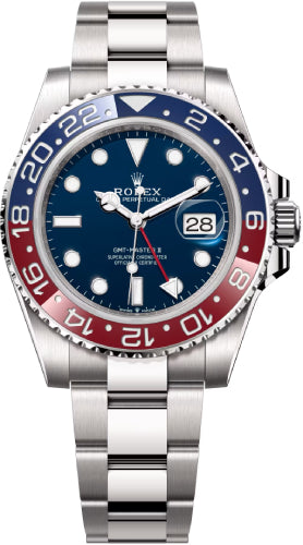 Rolex GMT-Master II White Gold "Pepsi" Blue Dial Watch - 126719BLRO - 2025
