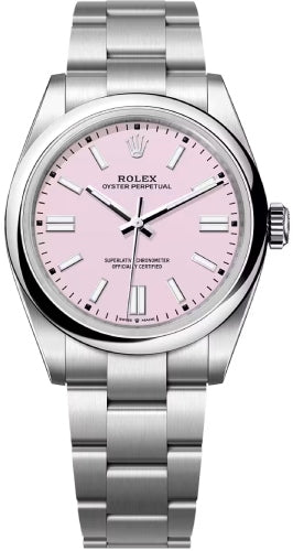 Rolex Oyster Perpetual 41 Steel Candy Pink Index Dial Watch - 134300 - 2026