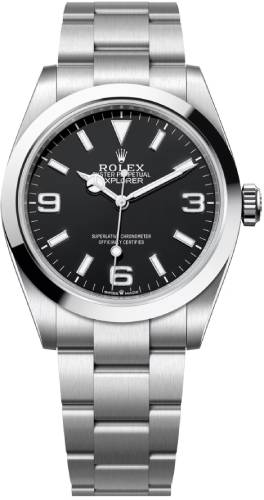 Rolex Explorer 40 Stainless Steel Black Arabic Index Dial Watch - 224270 - 2020