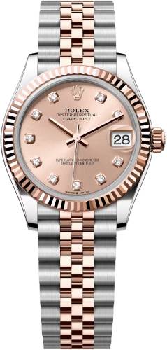 Rolex Datejust 31 Rose Gold/Steel Rose Dial & Fluted Bezel Jubilee Bracelet  278271 - 2025