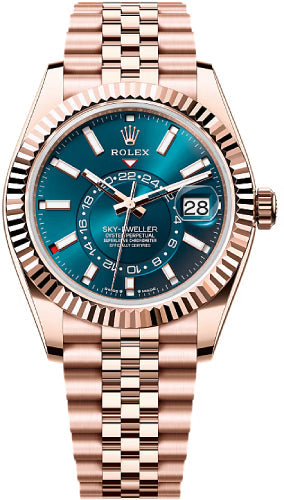 Rolex Sky-Dweller 42mm Blue-Green Dial Fluted Bezel Jubilee Bracelet - 336935 | 2024 Model