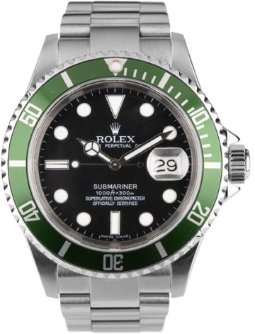 Rolex Submariner 50th Anniversary Steel Kermit Green Bezel - 16610V - 2006