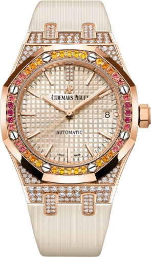 Audemars Piguet Royal Oak 37mm Selfwinding Rose Gold Sapphire Garnet - 15452OR.ZY.D038VE.01