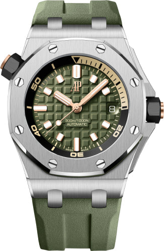 Audemars Piguet Royal Oak Offshore Diver 42mm Stainless Steel Green Dial 15720ST.OO.A052CA.01